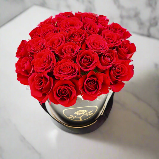 Red roses in black Box- Rose Delivery Sydney