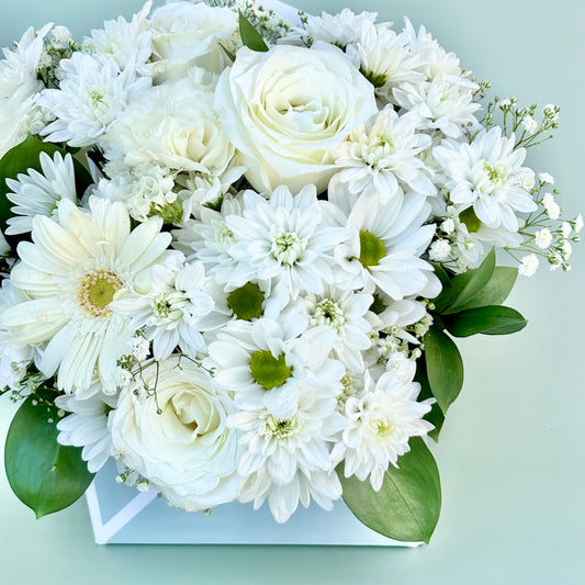 White Flowers Envelop flower delivery Sydney
