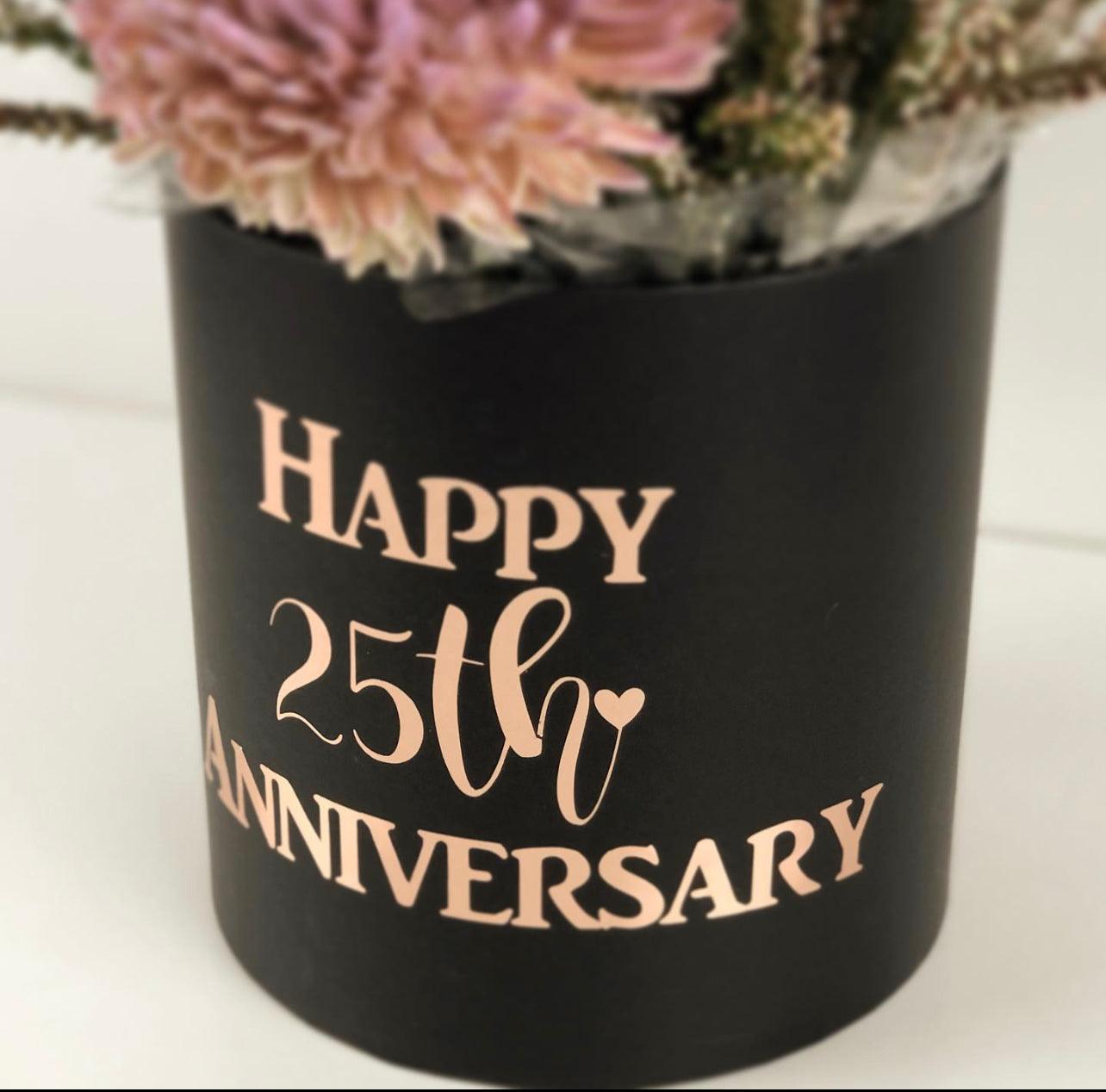 Purple and White Blooms (Black Edition) - Office Flower