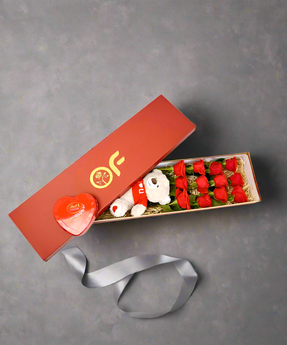 Luxe Box - Red Roses - Rose Delivery Sydney