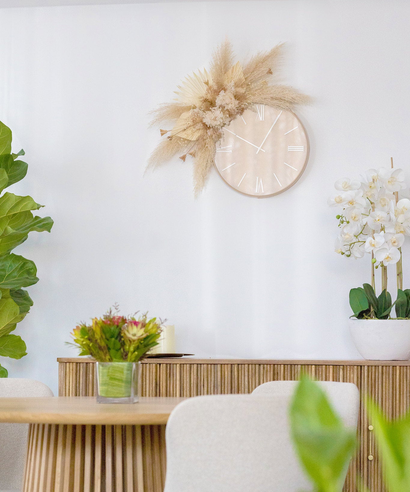 Floral Wall Clock - Office Flower