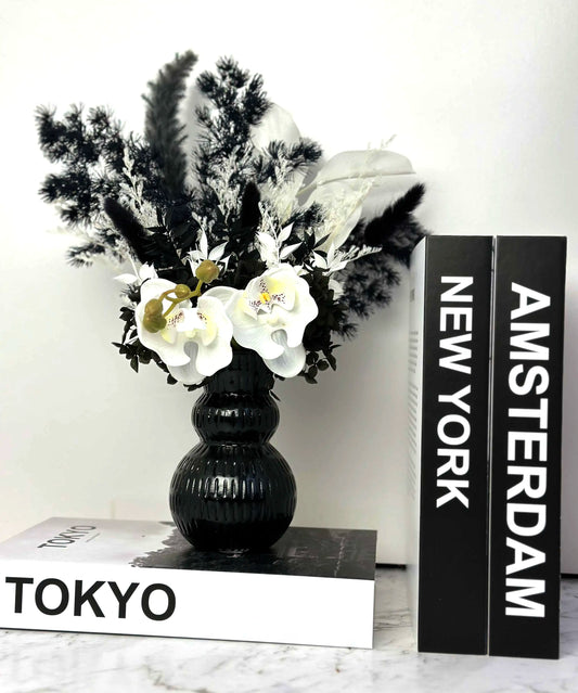 black and white Flowers decor (Table flowers) Centerpiece- Small Flowers