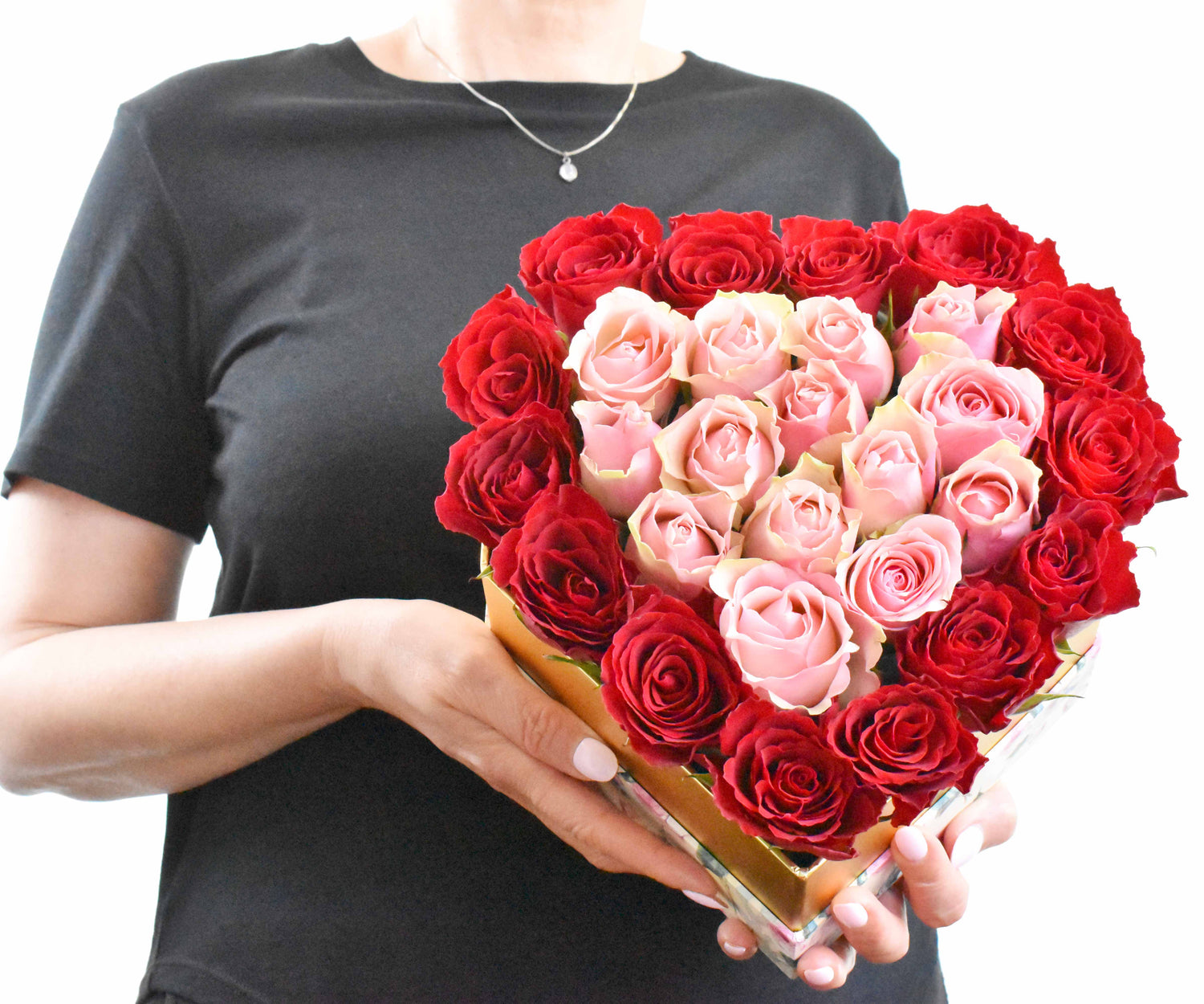 Love Box - Pink and Red Roses -Rose Delivery Sydney