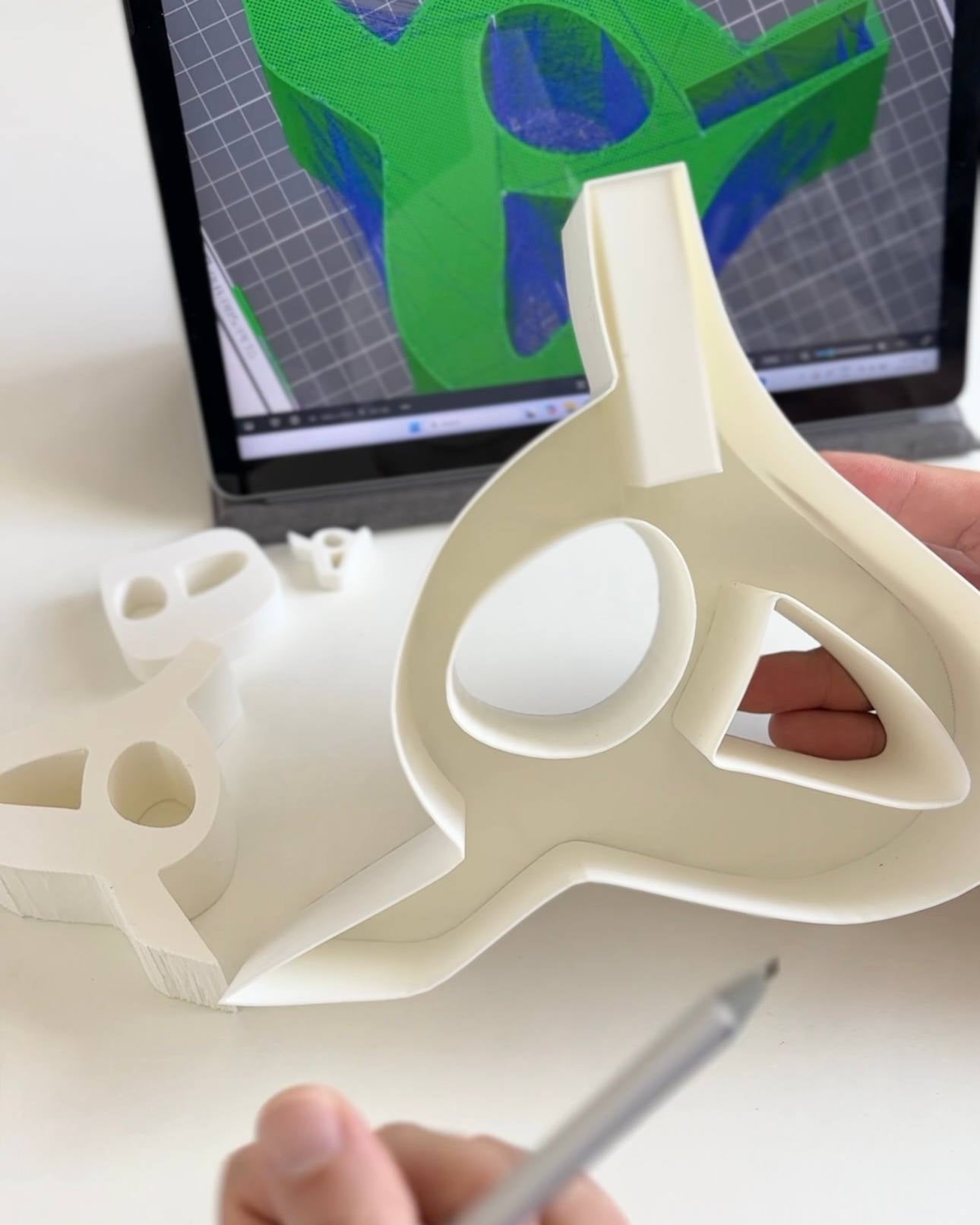 Heh sculptural vase inspired by Persian-Arabic letter H