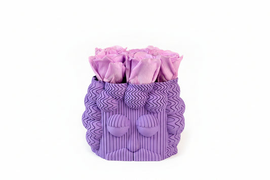 Purple preserved rose box