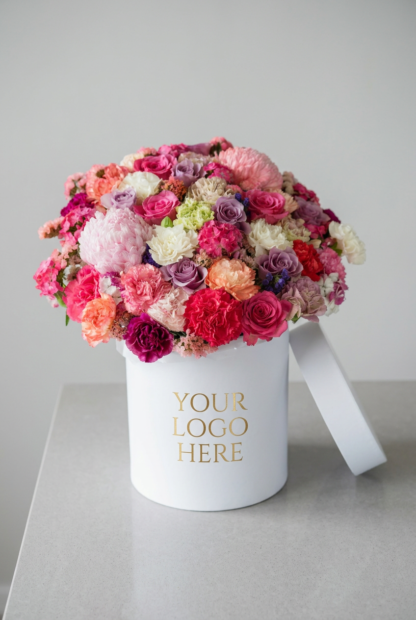 Medium Flower Box with Custom Logo