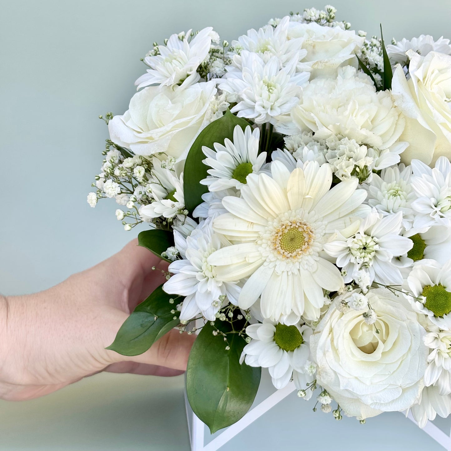 White Flower Arrangement flower delivery Sydney 