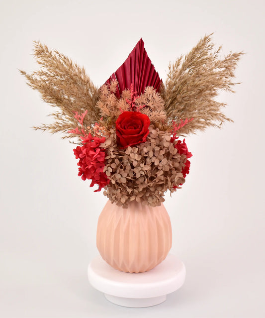 Dried Red Rose Arrangement