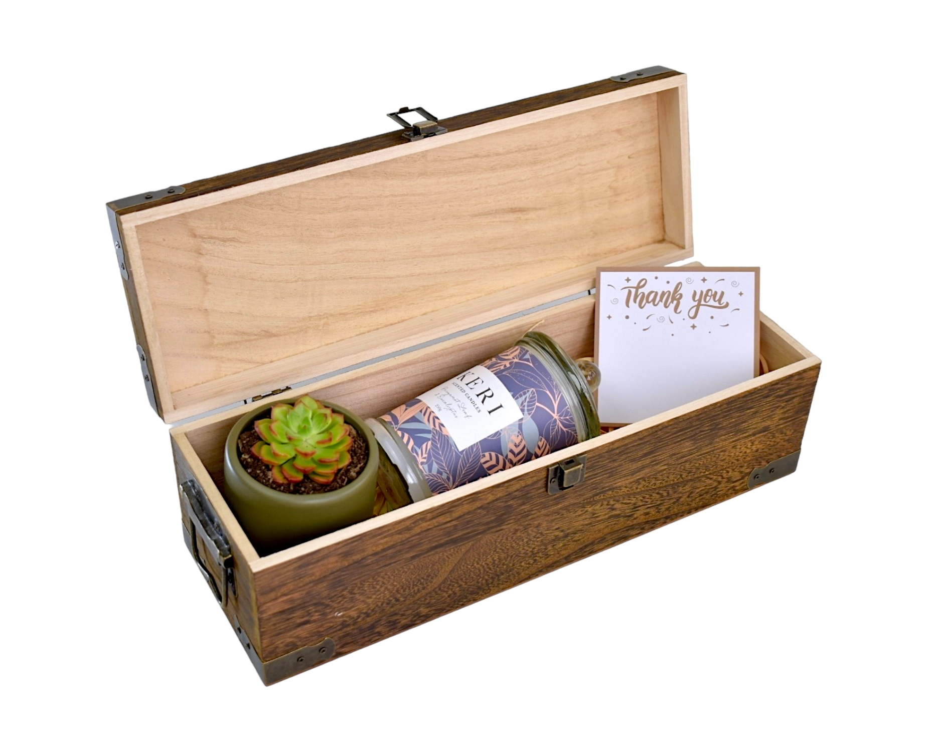 Candle and Succulent Gift Box - Office Flower