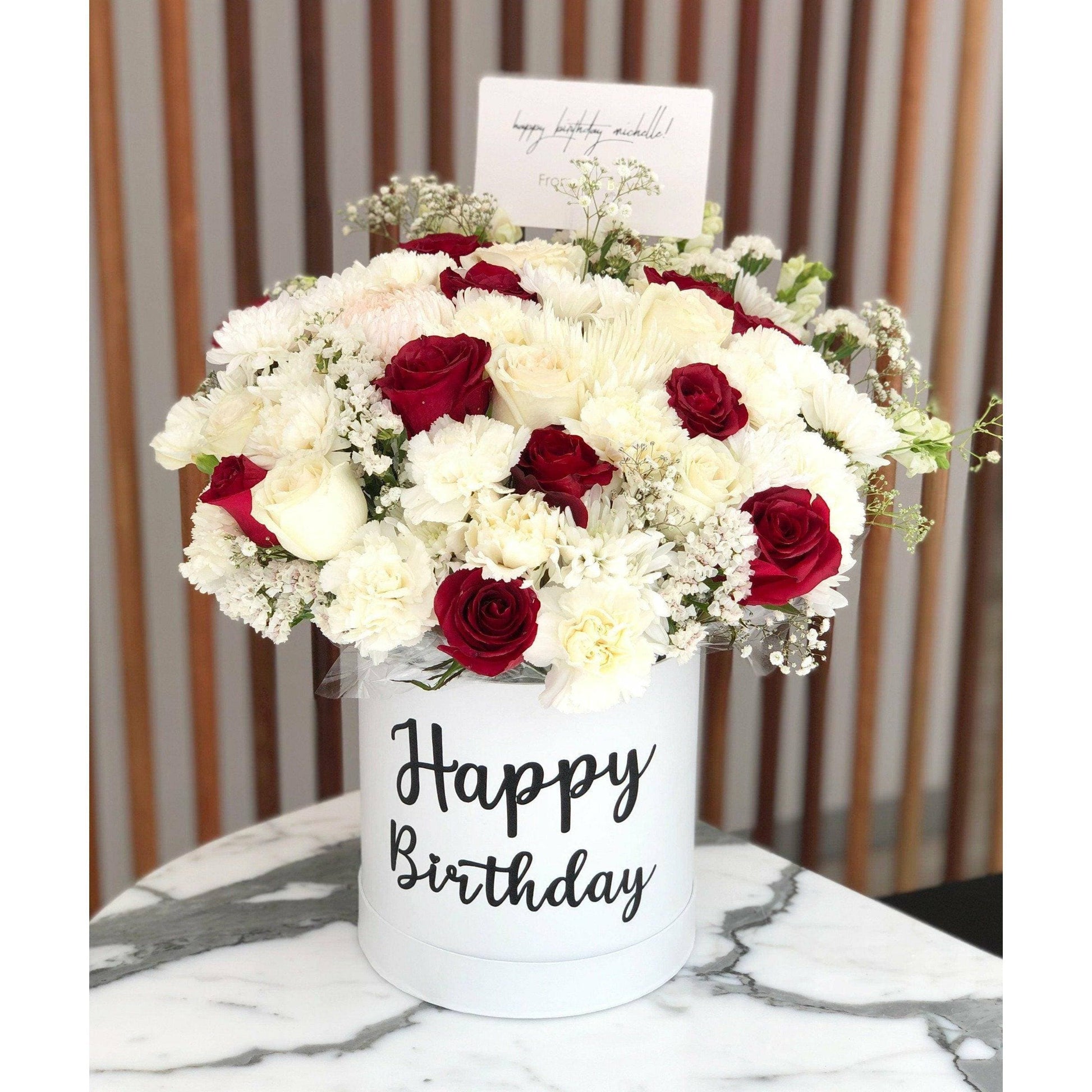 Happy birthday flower arrangement 