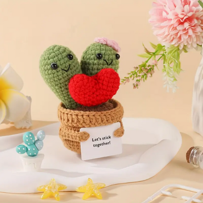 Handmade Knitted Cactus Toy Cute Funny