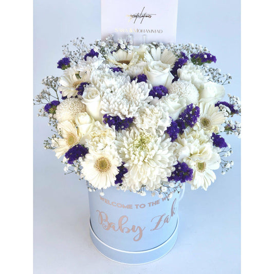 Blue and White Blooms - Office Flower