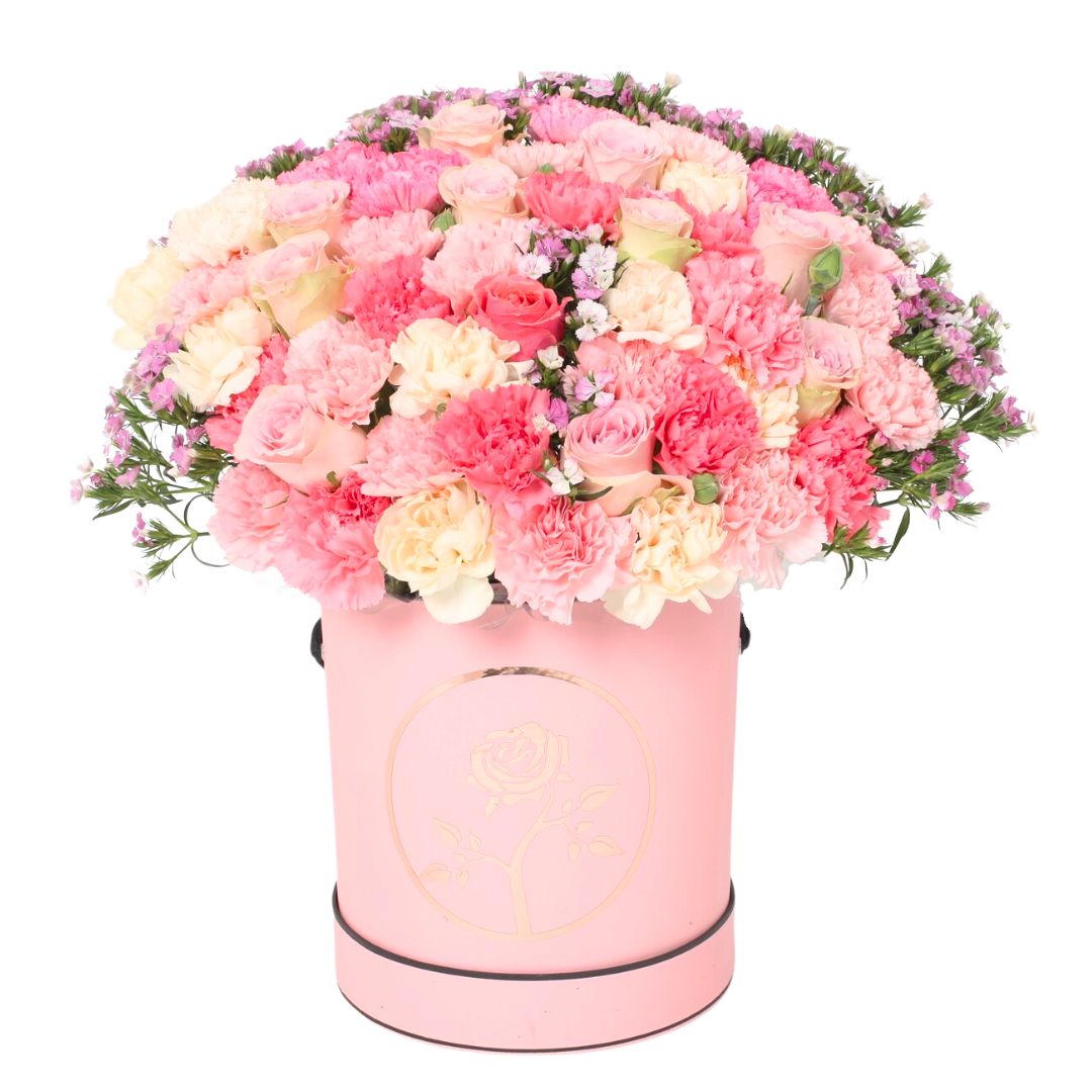 White And Pink Flower Box 