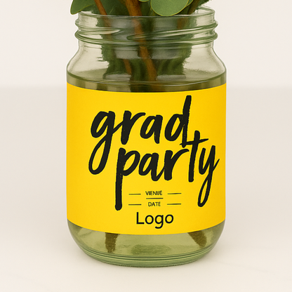 custom jar with printed logo