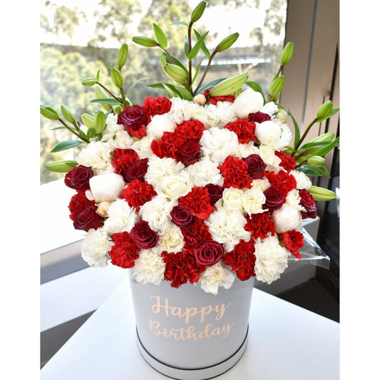 White and Red Blooms - Office Flower