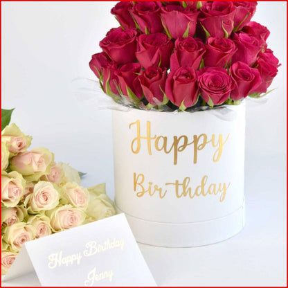 Premium Rose Box for happy birthday - Officeflower