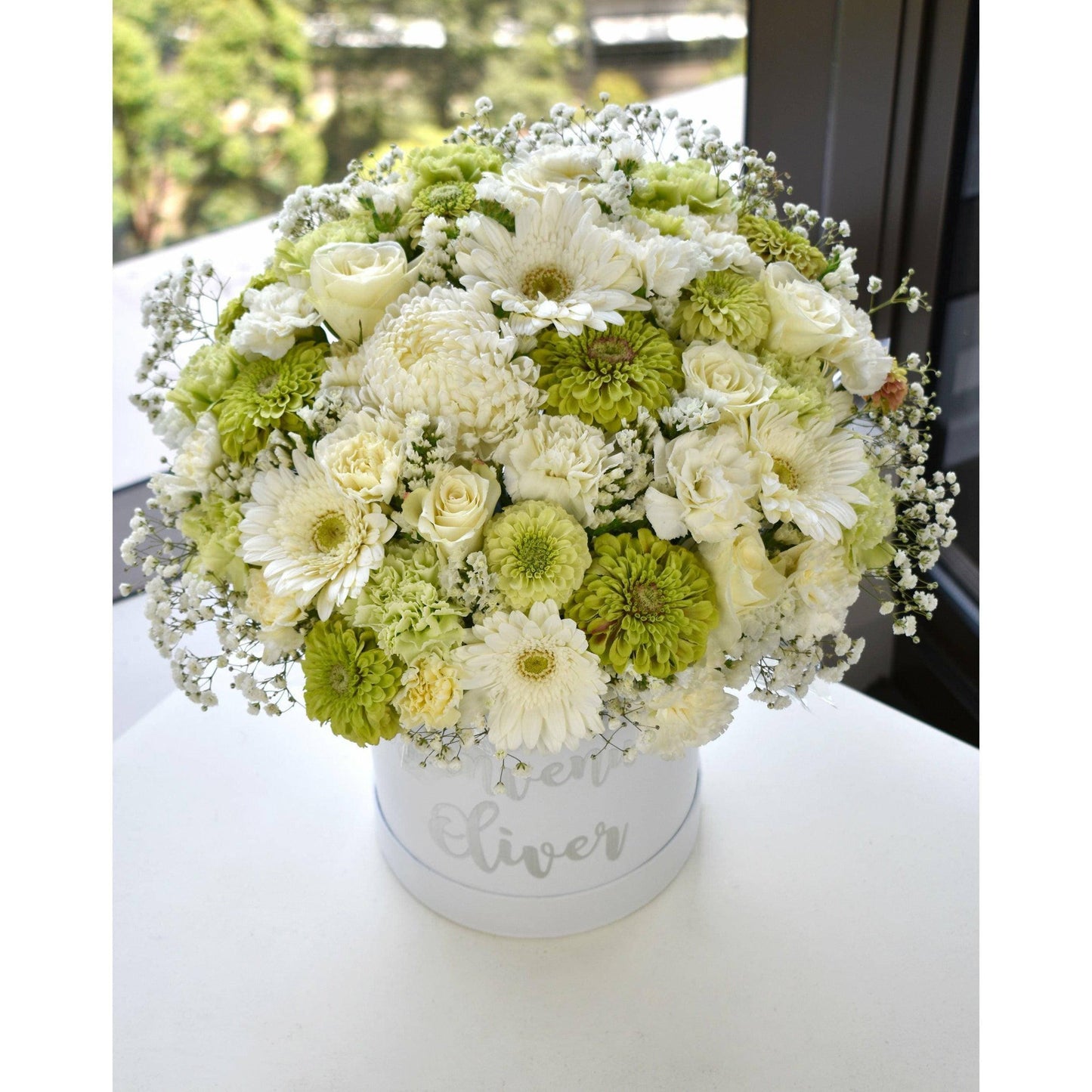 White and Green Blooms - Office Flower