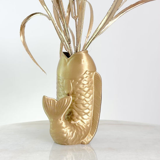 Gold Floral Arrangement in form of Fish 