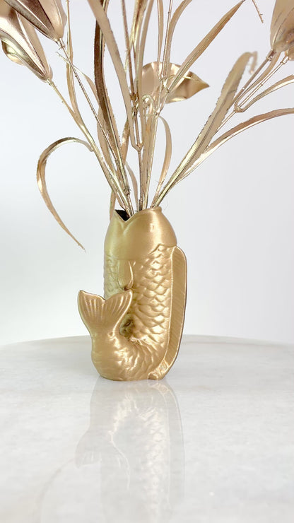 Gold Floral Arrangement in form of Fish 