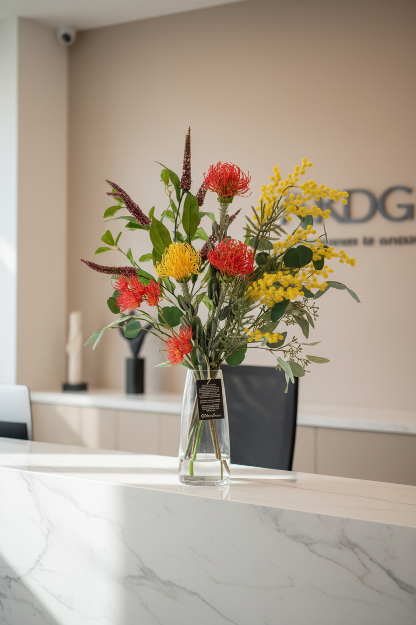 Artificial flowers for desk 