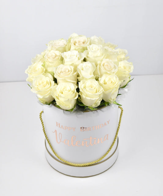 Premium White Rose Box - Rose Delivery 